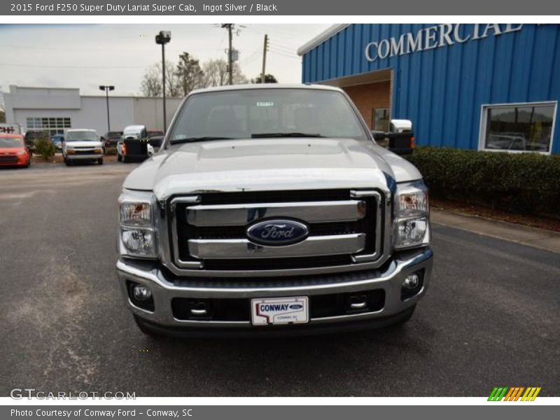 Ingot Silver / Black 2015 Ford F250 Super Duty Lariat Super Cab