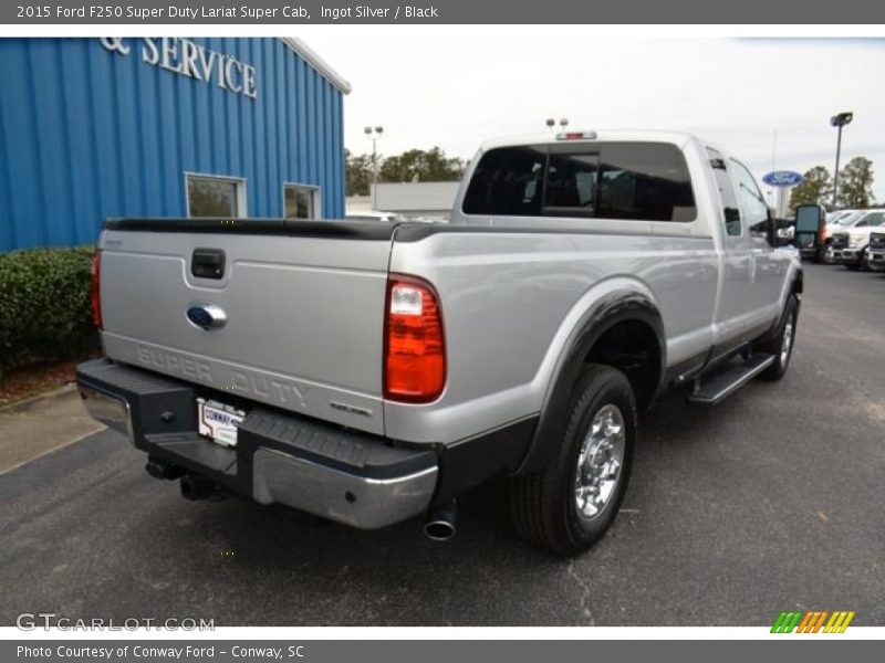 Ingot Silver / Black 2015 Ford F250 Super Duty Lariat Super Cab