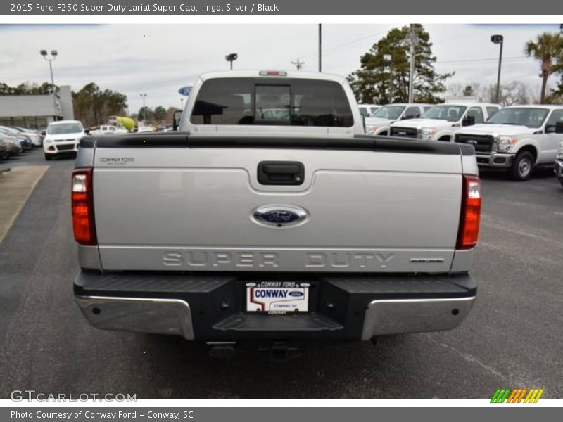 Ingot Silver / Black 2015 Ford F250 Super Duty Lariat Super Cab