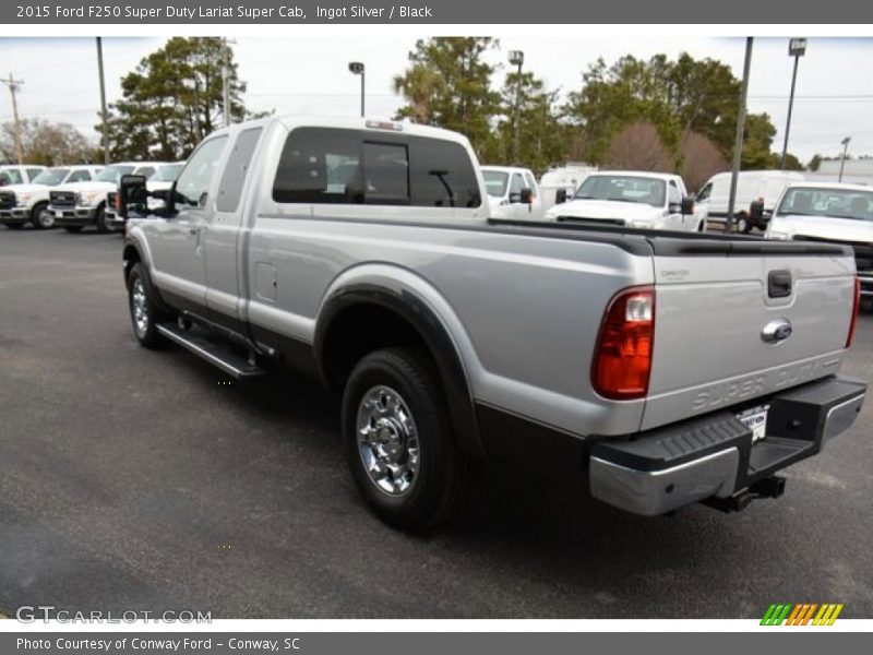 Ingot Silver / Black 2015 Ford F250 Super Duty Lariat Super Cab