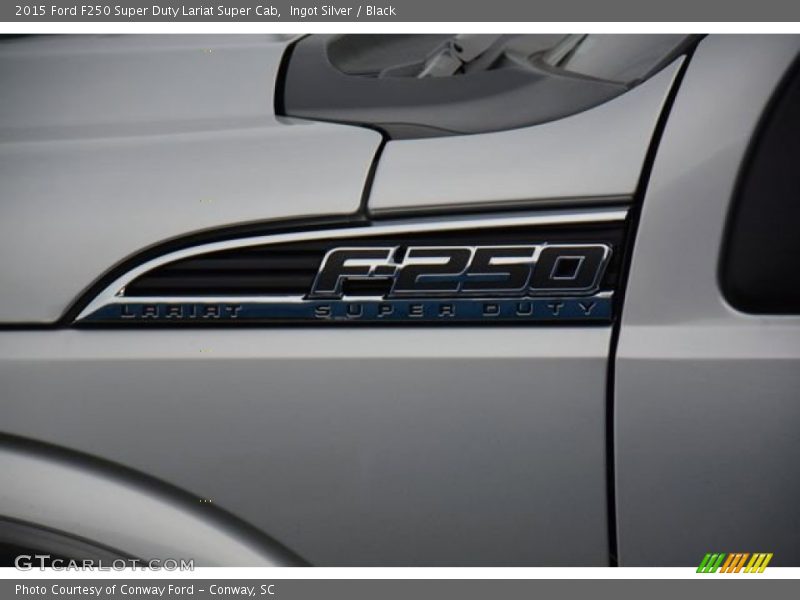 Ingot Silver / Black 2015 Ford F250 Super Duty Lariat Super Cab
