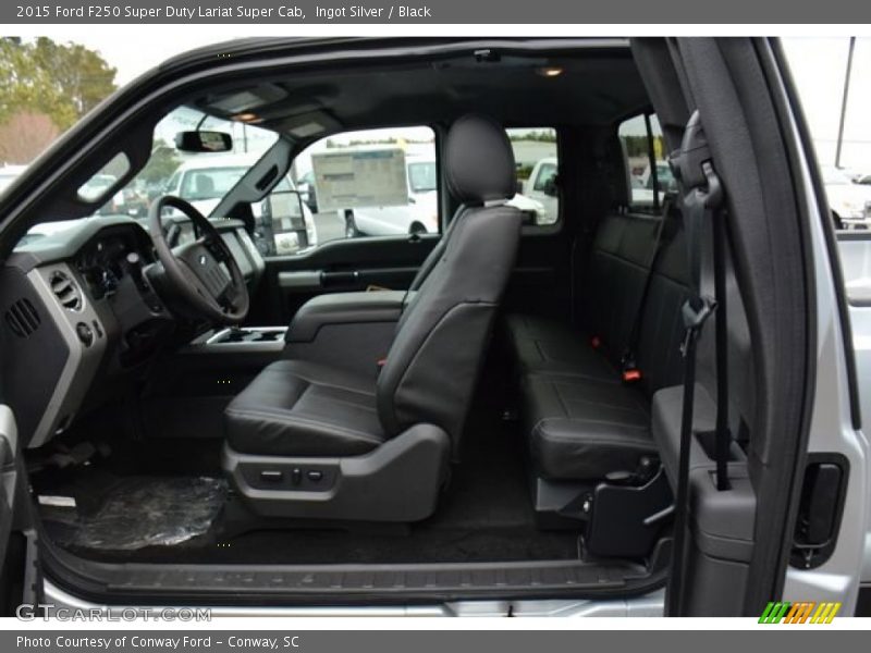 Ingot Silver / Black 2015 Ford F250 Super Duty Lariat Super Cab