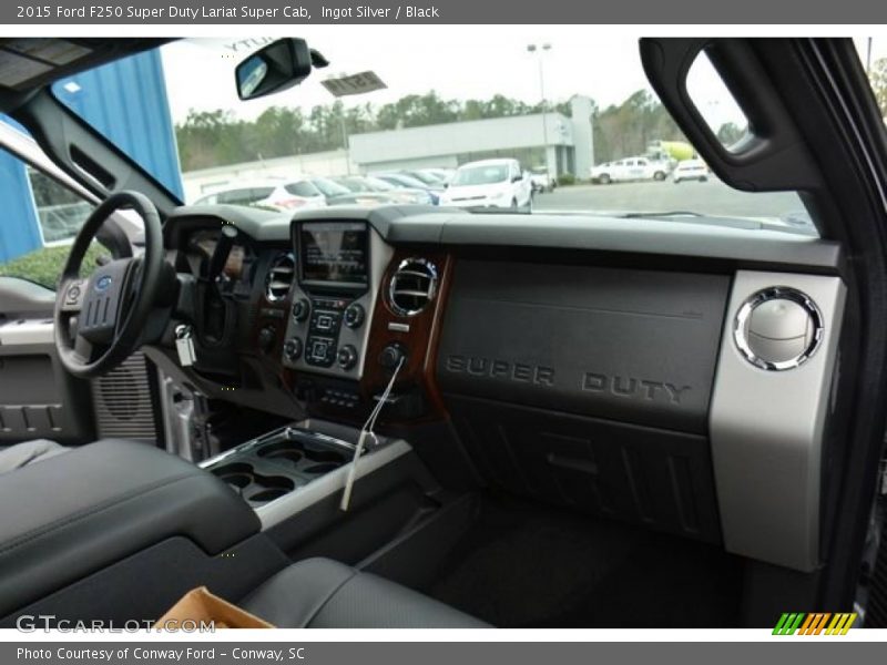 Ingot Silver / Black 2015 Ford F250 Super Duty Lariat Super Cab