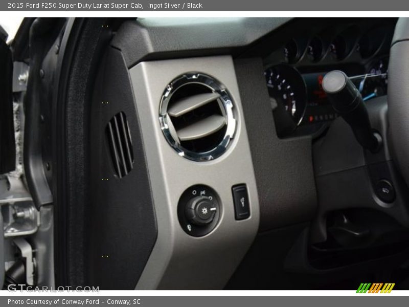 Ingot Silver / Black 2015 Ford F250 Super Duty Lariat Super Cab