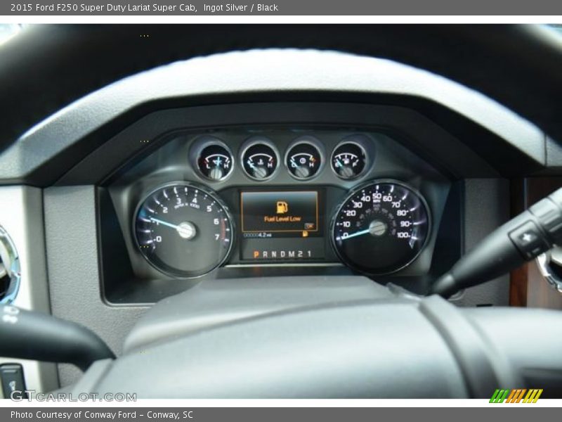 Ingot Silver / Black 2015 Ford F250 Super Duty Lariat Super Cab