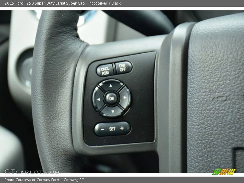 Ingot Silver / Black 2015 Ford F250 Super Duty Lariat Super Cab