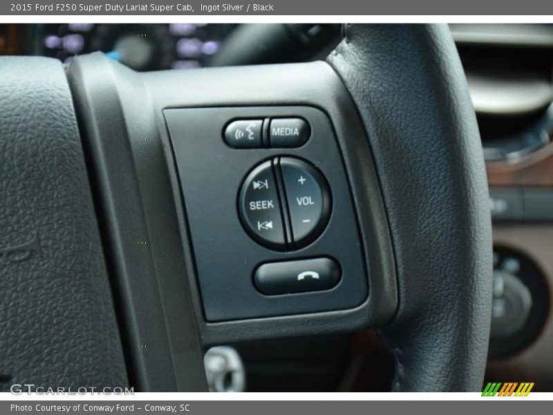 Ingot Silver / Black 2015 Ford F250 Super Duty Lariat Super Cab