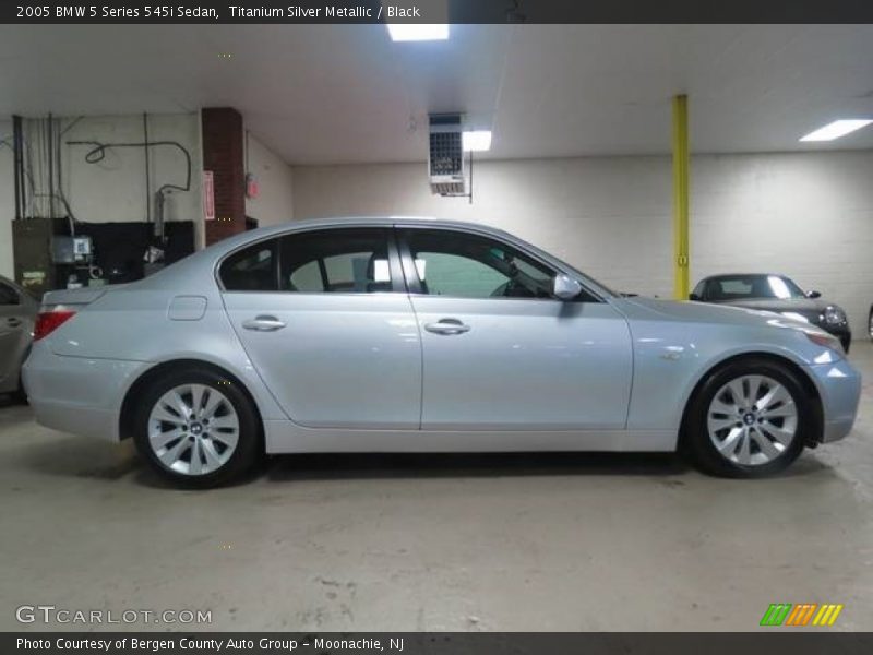 Titanium Silver Metallic / Black 2005 BMW 5 Series 545i Sedan