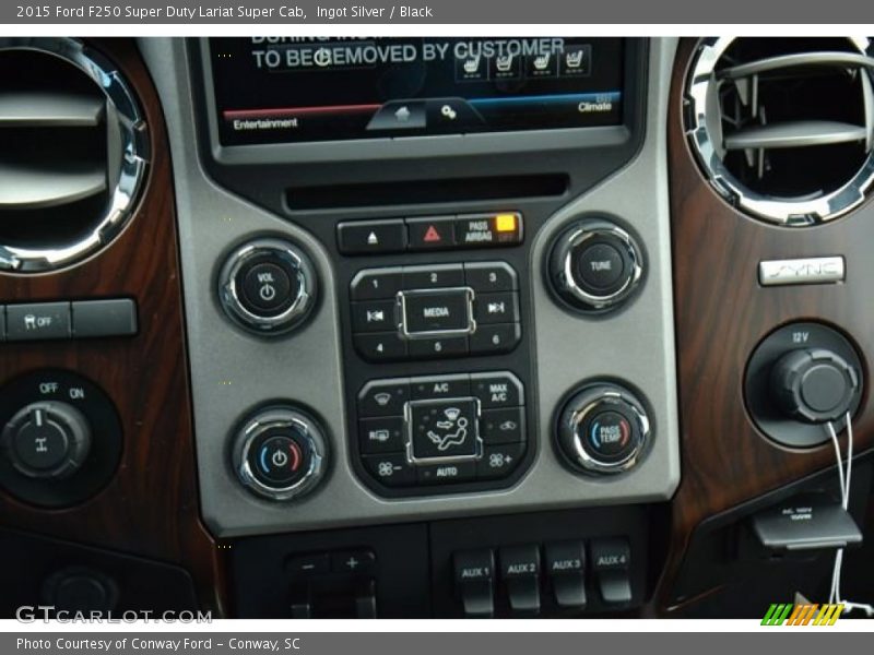 Ingot Silver / Black 2015 Ford F250 Super Duty Lariat Super Cab