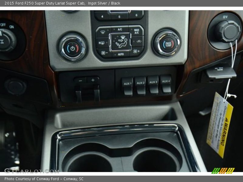 Ingot Silver / Black 2015 Ford F250 Super Duty Lariat Super Cab