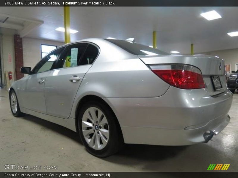 Titanium Silver Metallic / Black 2005 BMW 5 Series 545i Sedan