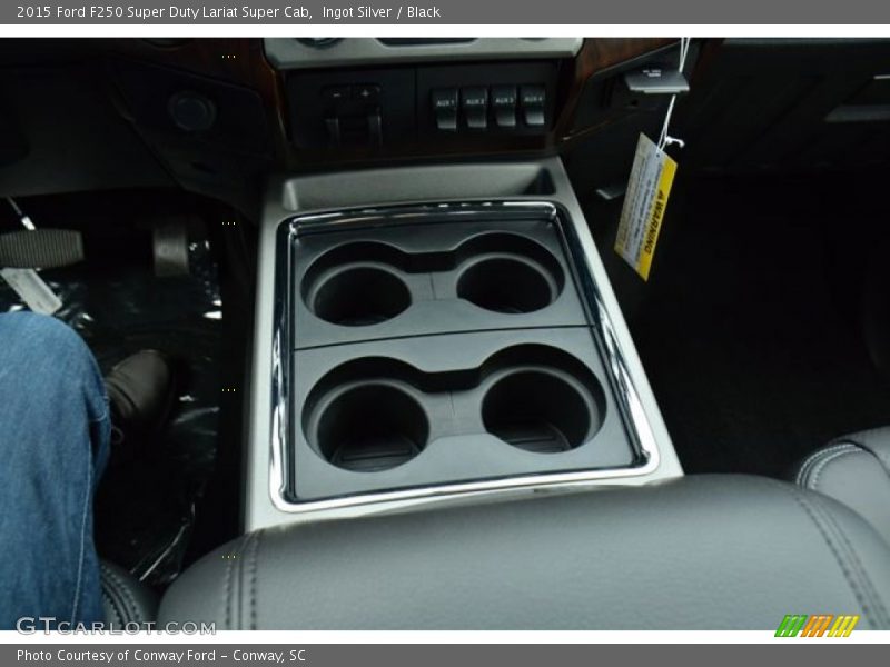 Ingot Silver / Black 2015 Ford F250 Super Duty Lariat Super Cab