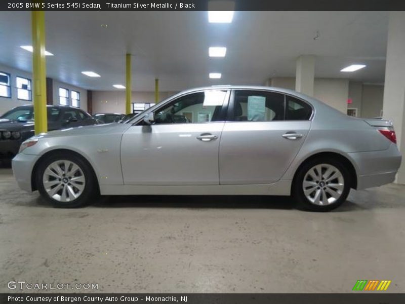 Titanium Silver Metallic / Black 2005 BMW 5 Series 545i Sedan