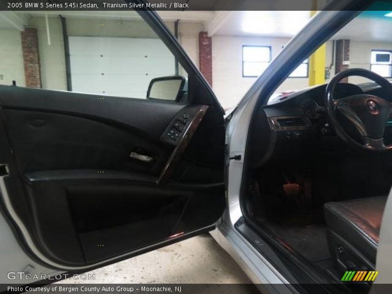 Titanium Silver Metallic / Black 2005 BMW 5 Series 545i Sedan