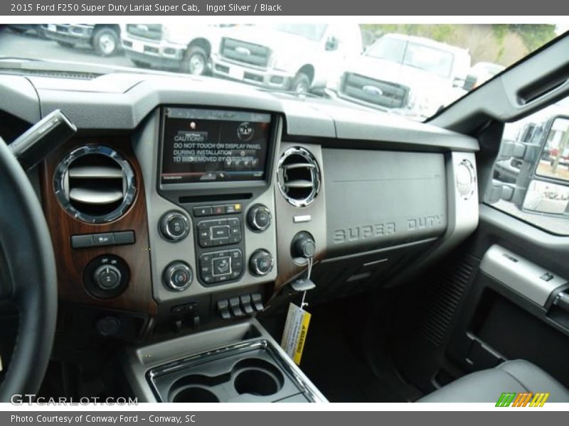 Ingot Silver / Black 2015 Ford F250 Super Duty Lariat Super Cab
