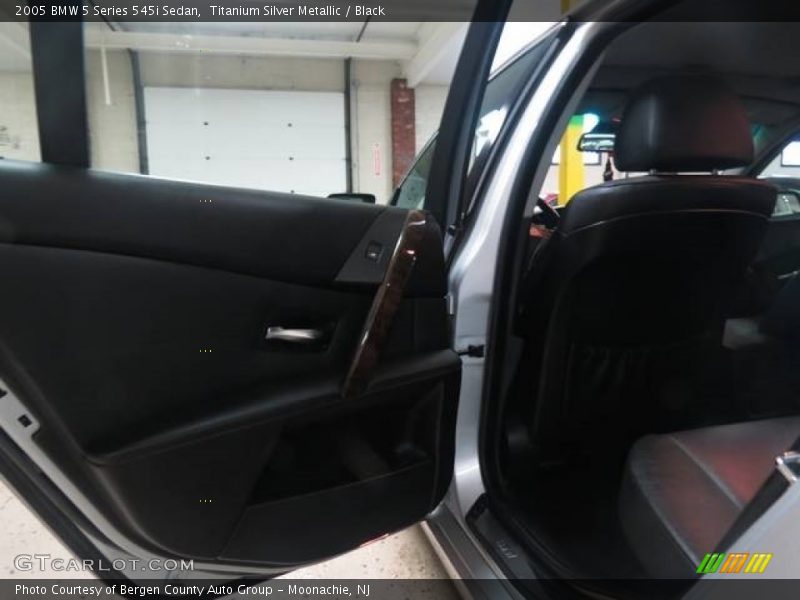 Titanium Silver Metallic / Black 2005 BMW 5 Series 545i Sedan