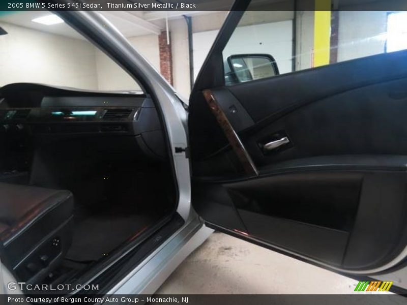 Titanium Silver Metallic / Black 2005 BMW 5 Series 545i Sedan