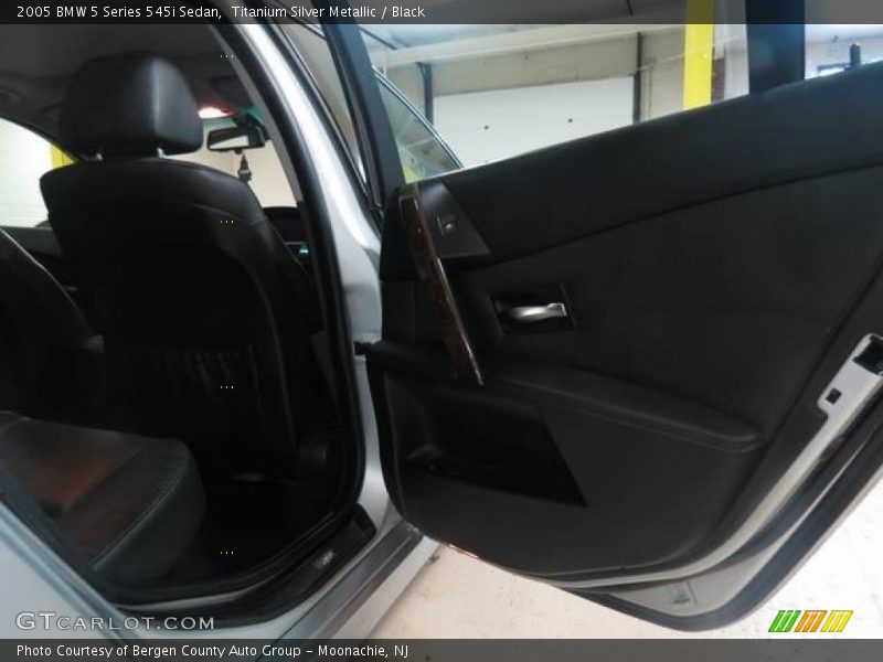 Titanium Silver Metallic / Black 2005 BMW 5 Series 545i Sedan