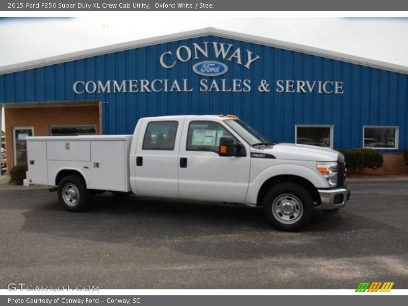 Oxford White / Steel 2015 Ford F350 Super Duty XL Crew Cab Utility