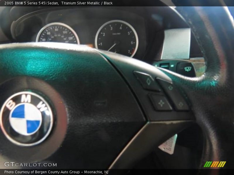 Titanium Silver Metallic / Black 2005 BMW 5 Series 545i Sedan
