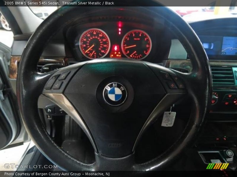 Titanium Silver Metallic / Black 2005 BMW 5 Series 545i Sedan
