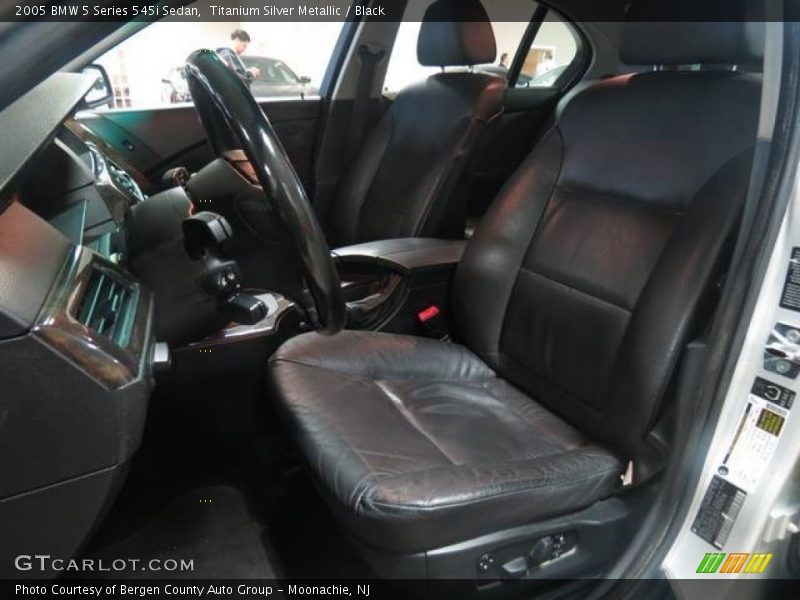 Titanium Silver Metallic / Black 2005 BMW 5 Series 545i Sedan