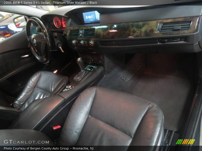 Titanium Silver Metallic / Black 2005 BMW 5 Series 545i Sedan