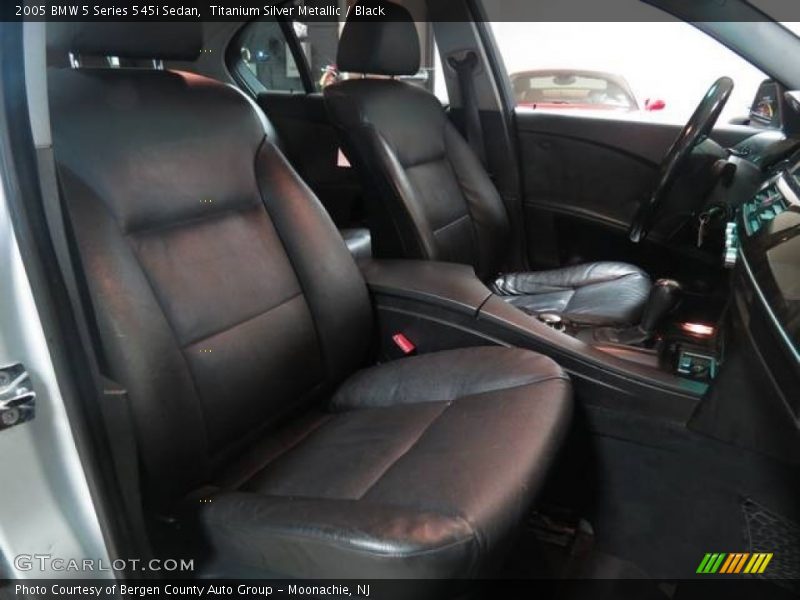 Titanium Silver Metallic / Black 2005 BMW 5 Series 545i Sedan