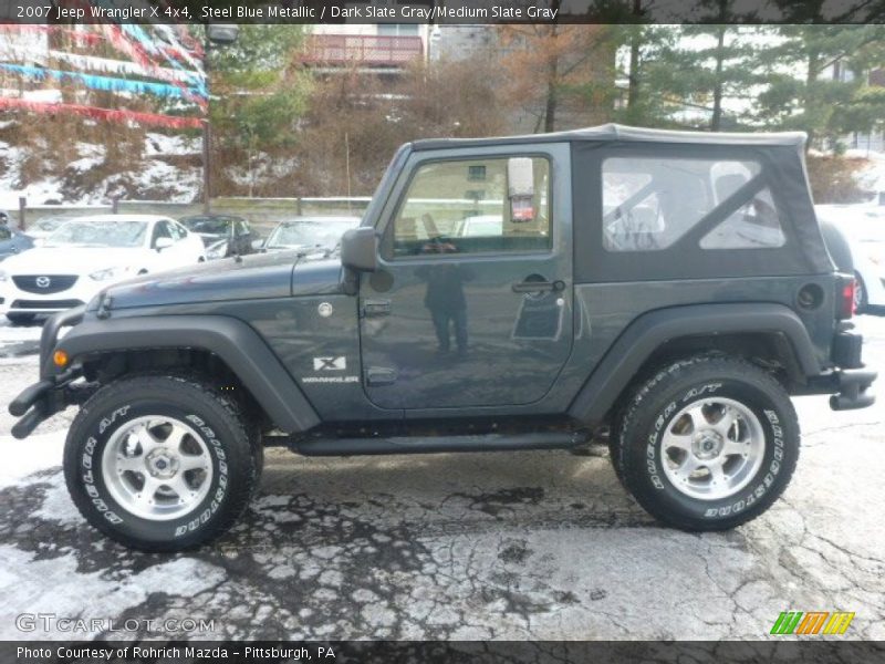 Steel Blue Metallic / Dark Slate Gray/Medium Slate Gray 2007 Jeep Wrangler X 4x4