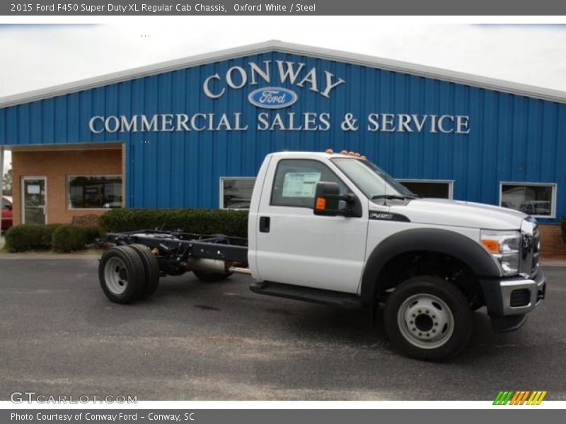 Oxford White / Steel 2015 Ford F450 Super Duty XL Regular Cab Chassis