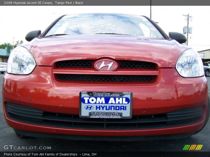 Tango Red / Black 2008 Hyundai Accent SE Coupe