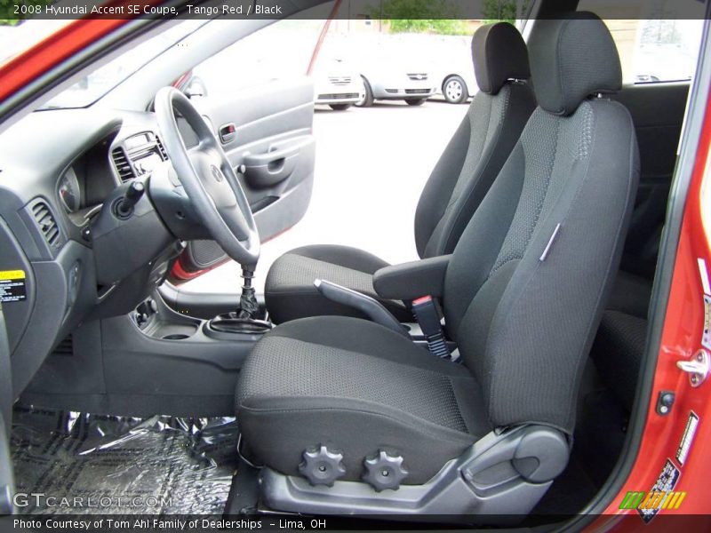 Tango Red / Black 2008 Hyundai Accent SE Coupe