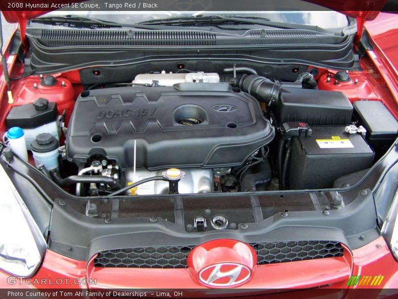 Tango Red / Black 2008 Hyundai Accent SE Coupe