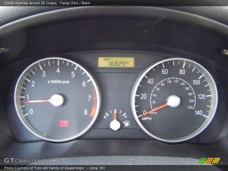 Tango Red / Black 2008 Hyundai Accent SE Coupe