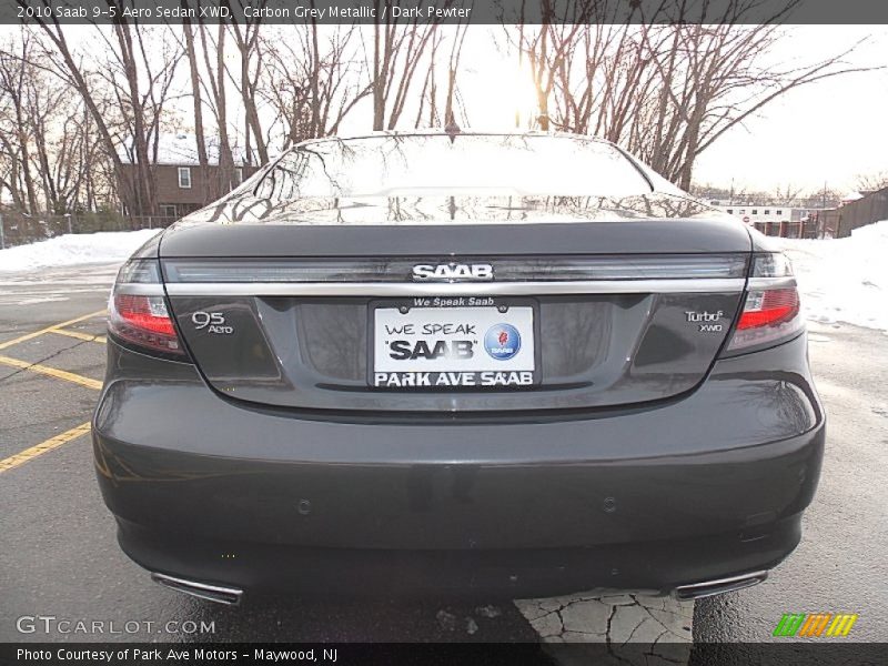 Carbon Grey Metallic / Dark Pewter 2010 Saab 9-5 Aero Sedan XWD