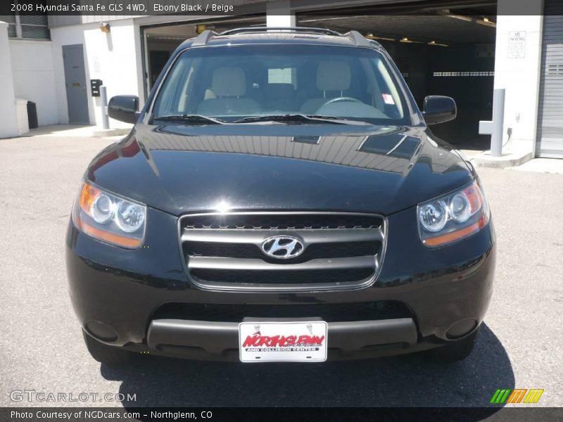 Ebony Black / Beige 2008 Hyundai Santa Fe GLS 4WD