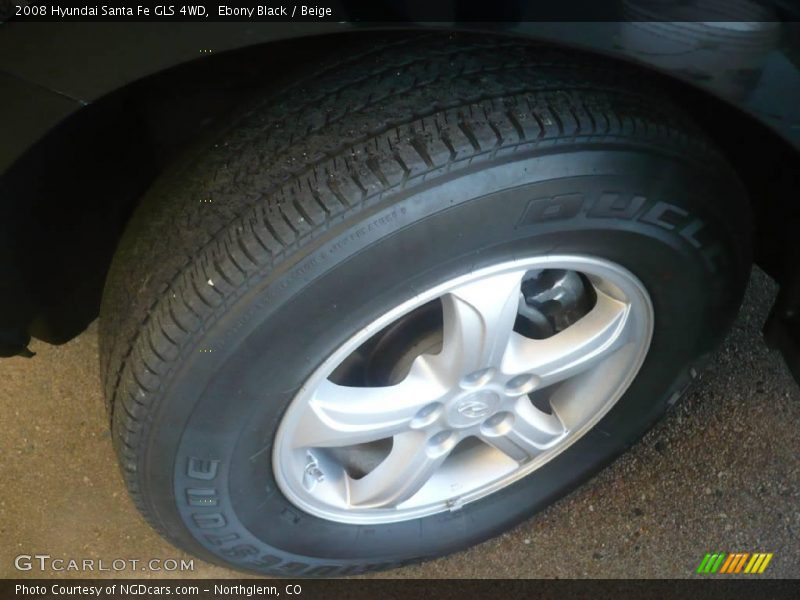 Ebony Black / Beige 2008 Hyundai Santa Fe GLS 4WD