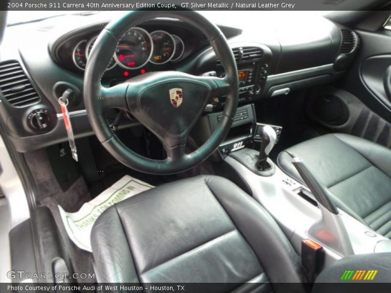 Natural Leather Grey Interior - 2004 911 Carrera 40th Anniversary Edition Coupe 