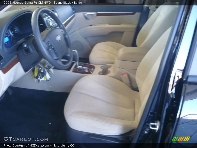 Ebony Black / Beige 2008 Hyundai Santa Fe GLS 4WD