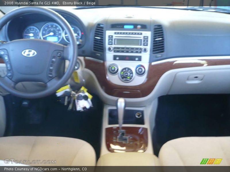 Ebony Black / Beige 2008 Hyundai Santa Fe GLS 4WD