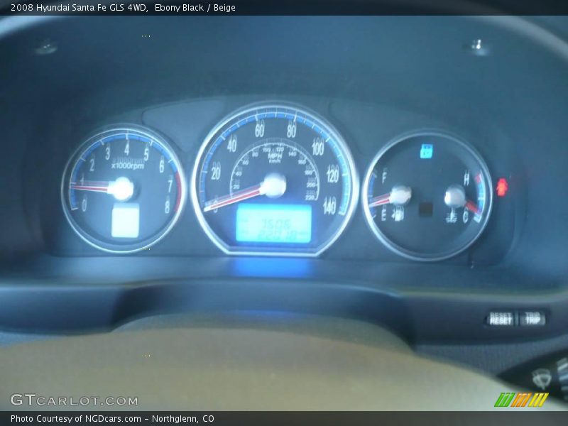 Ebony Black / Beige 2008 Hyundai Santa Fe GLS 4WD