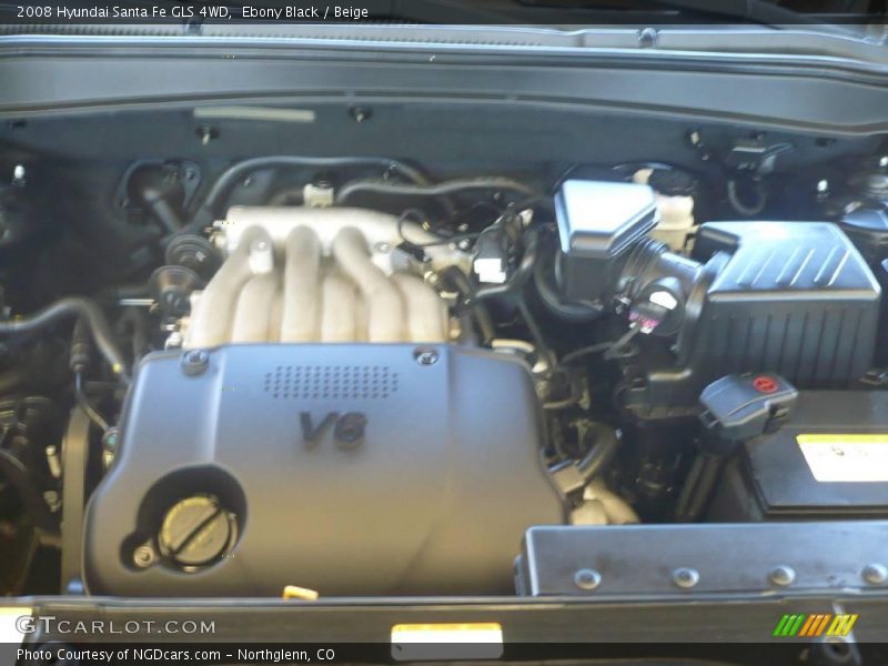 Ebony Black / Beige 2008 Hyundai Santa Fe GLS 4WD