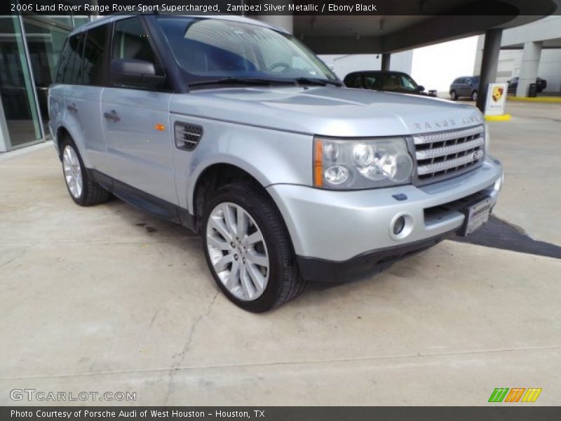 Zambezi Silver Metallic / Ebony Black 2006 Land Rover Range Rover Sport Supercharged
