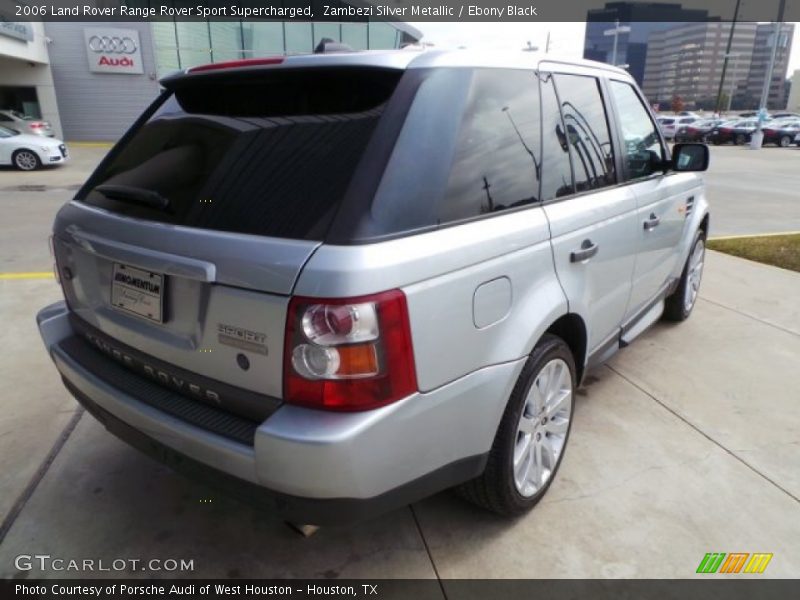 Zambezi Silver Metallic / Ebony Black 2006 Land Rover Range Rover Sport Supercharged