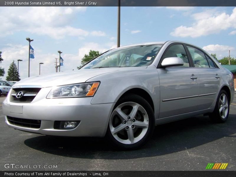 Bright Silver / Gray 2008 Hyundai Sonata Limited V6