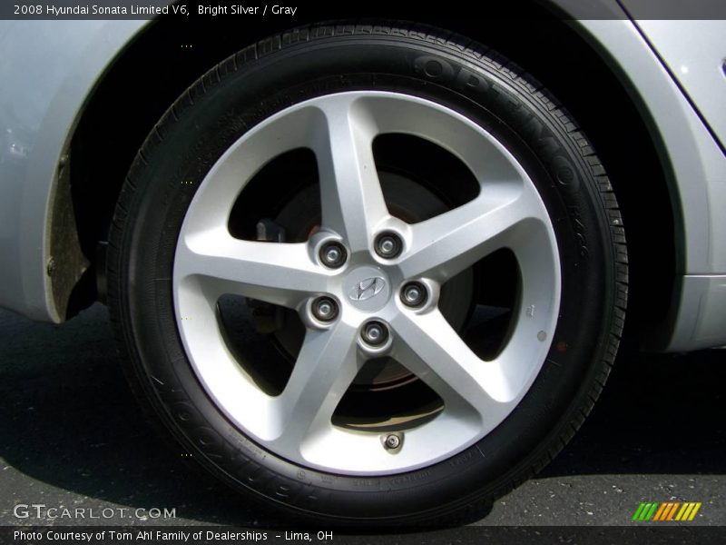 Bright Silver / Gray 2008 Hyundai Sonata Limited V6