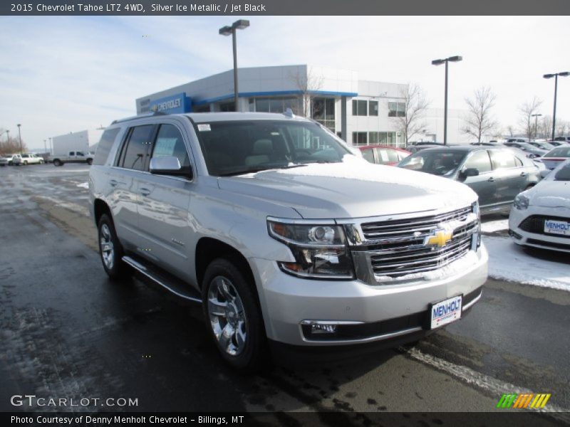 Silver Ice Metallic / Jet Black 2015 Chevrolet Tahoe LTZ 4WD
