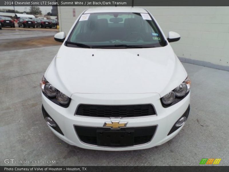 Summit White / Jet Black/Dark Titanium 2014 Chevrolet Sonic LTZ Sedan
