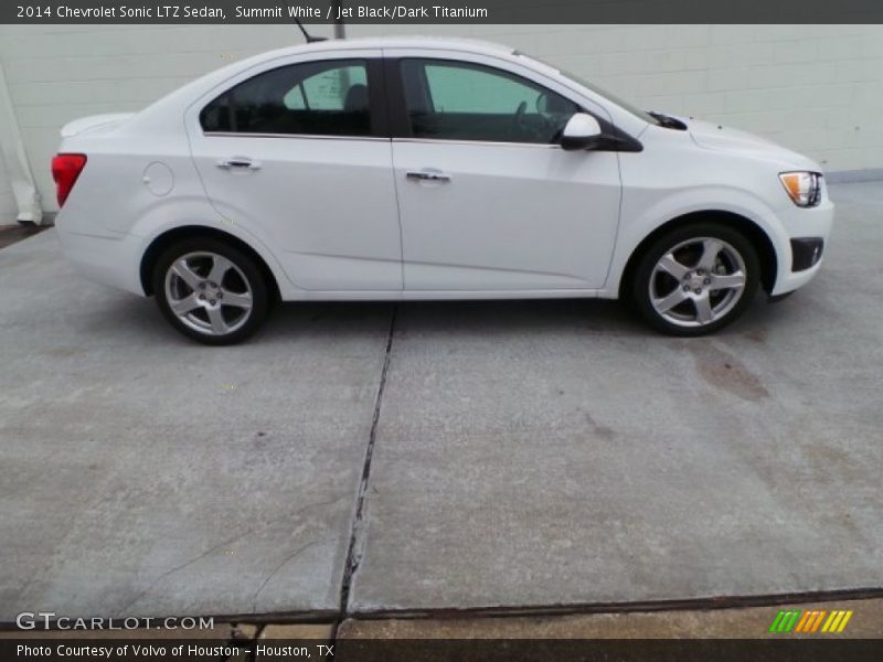 Summit White / Jet Black/Dark Titanium 2014 Chevrolet Sonic LTZ Sedan