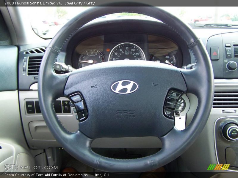 Steel Gray / Gray 2008 Hyundai Sonata Limited V6